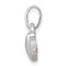 Sterling Silver Heart w/Wings Charm Pendant Love Jewerly 15mm x 16mm
